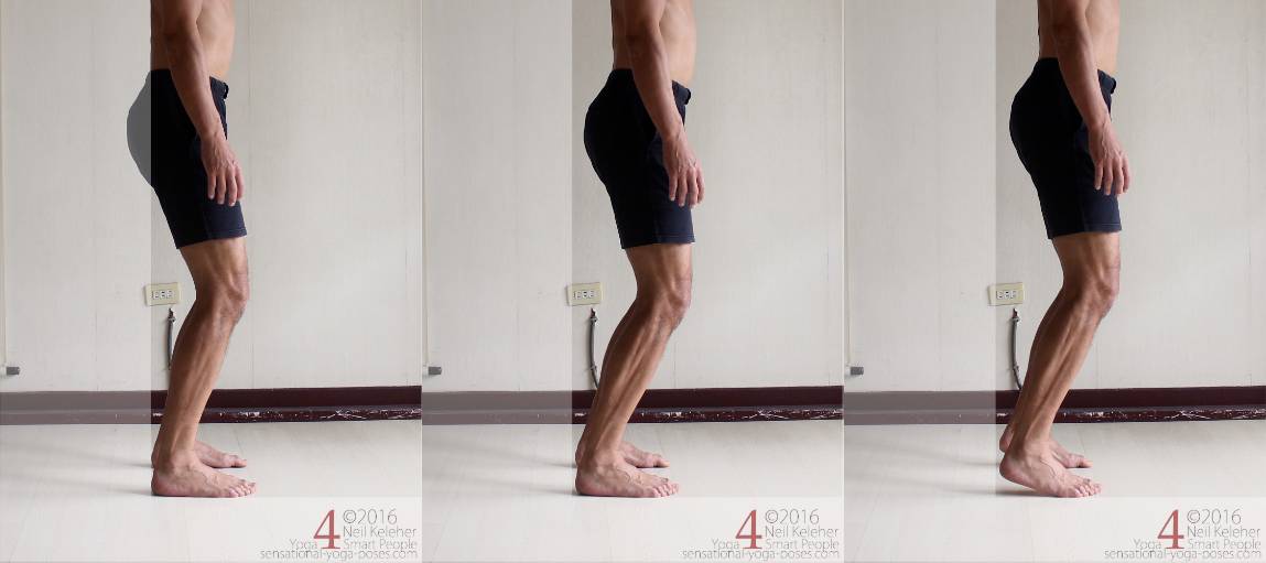 forward weight shift Shift weight forwards so that your forefeet (and toes) press down with greatest pressure. Then lift your heels