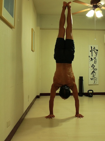 Handstands Back 1 a slightly learning handstand