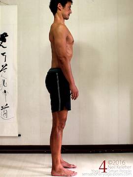 Posture Practice Standing 2 Slouch Zero adding tension to the abs by lifting the ribs