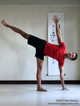 beginners yoga poses, beginners yoga workout, sensational yoga poses, basic yoga poses, half moon yoga pose