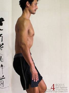 Standing Transverse Abdominus Retraction 1A transverse abdominus retracted.